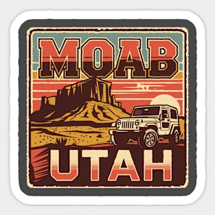 Moab Utah Adventure, Explore the Outdoors Sticker